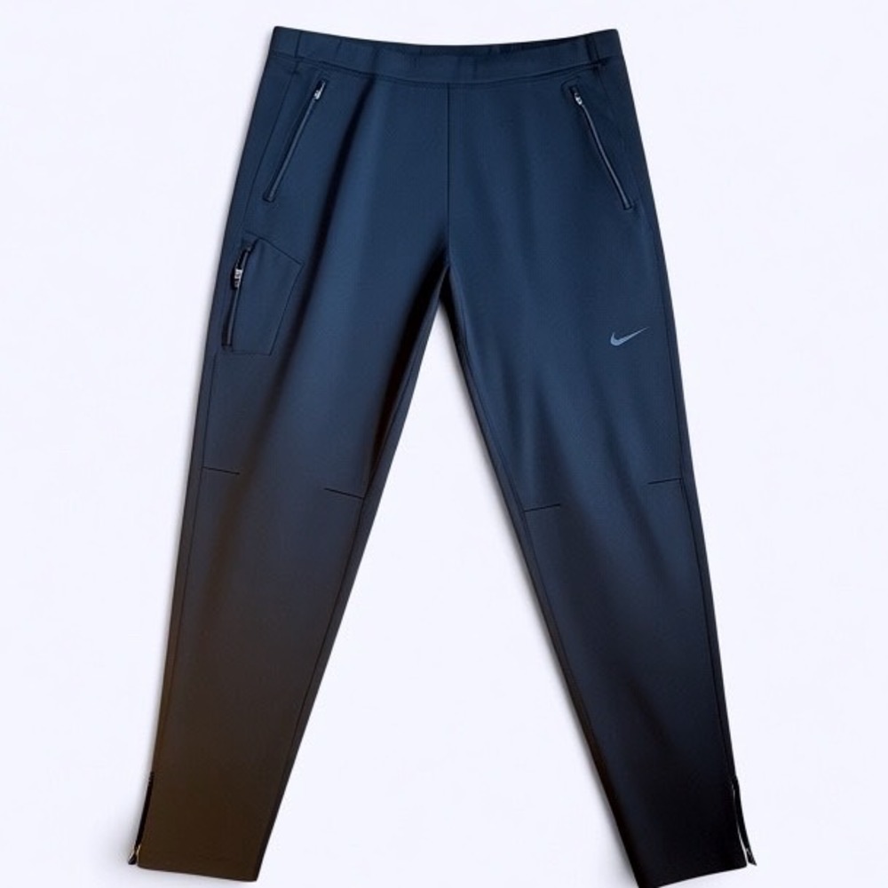 Nike Dri-FIT Pants Mens Large Tapered Zipper Pockets Black Performance Joggers
